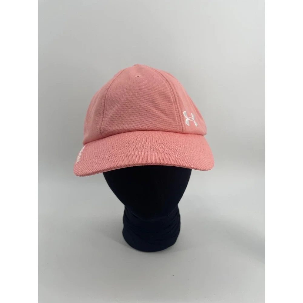 Under Armour Hat Strap-back Ball Cap Performance Pink Running Pickleball Activ